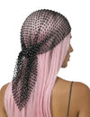 Bandana de rejilla con strass negro para adulto
