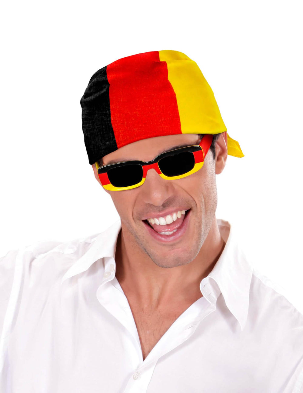 Bandana para aficionados de alemania para adulto negro rojo amarillo