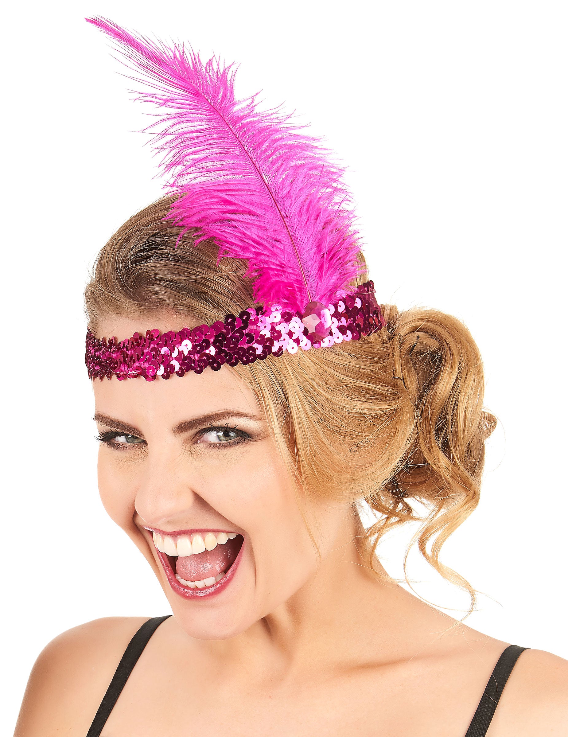 Vue de profil du bandeau Charleston pour femme