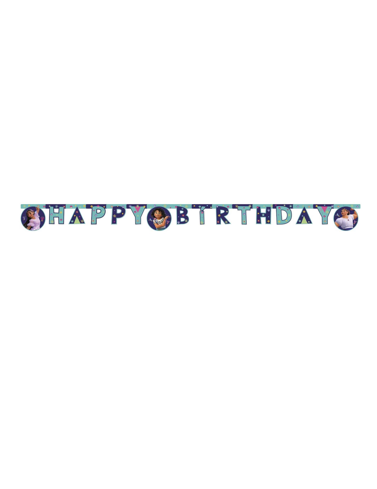 Bannière Happy Birthday Encanto pour enfant multicolore en carton