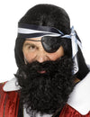 Barbe pirate pour adulte noire frisée