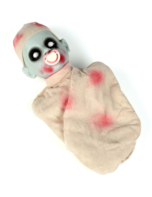 Bebé zombie sangriento luz y sonido 50 cm