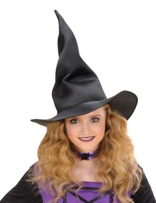 Sombrero de bruja plegable para niño negro