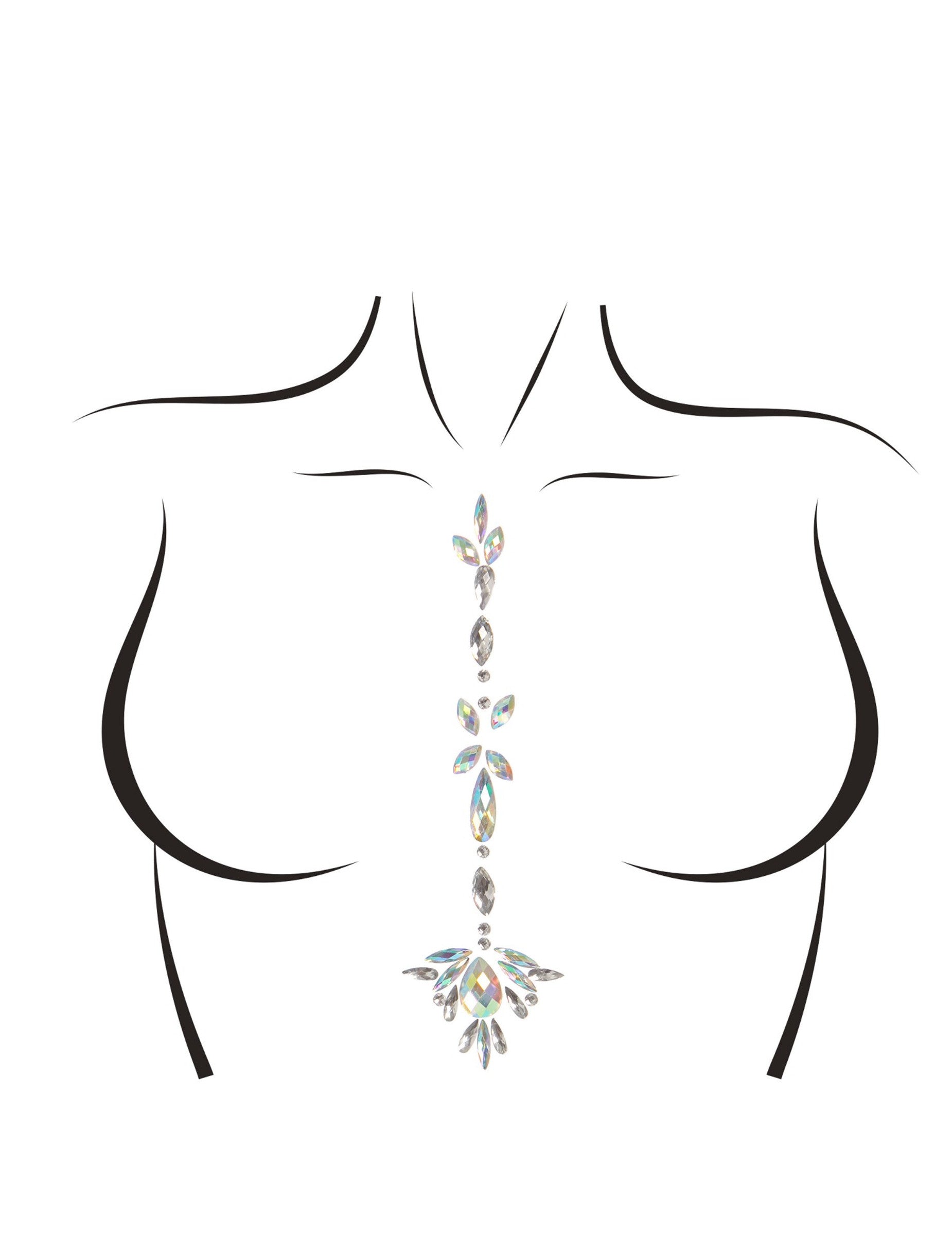 Bijoux pour le corps adhésifs jade pour femme irisés