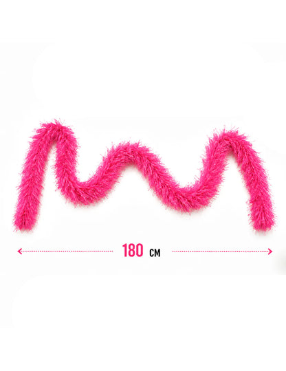 Boa de pelo rosa vivo 60g