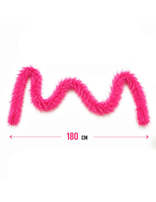 Boa de pelo rosa vivo 60g