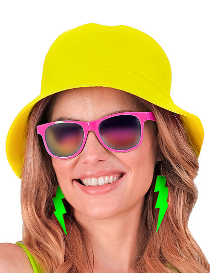 Gorro Bob amarillo neón para adultos