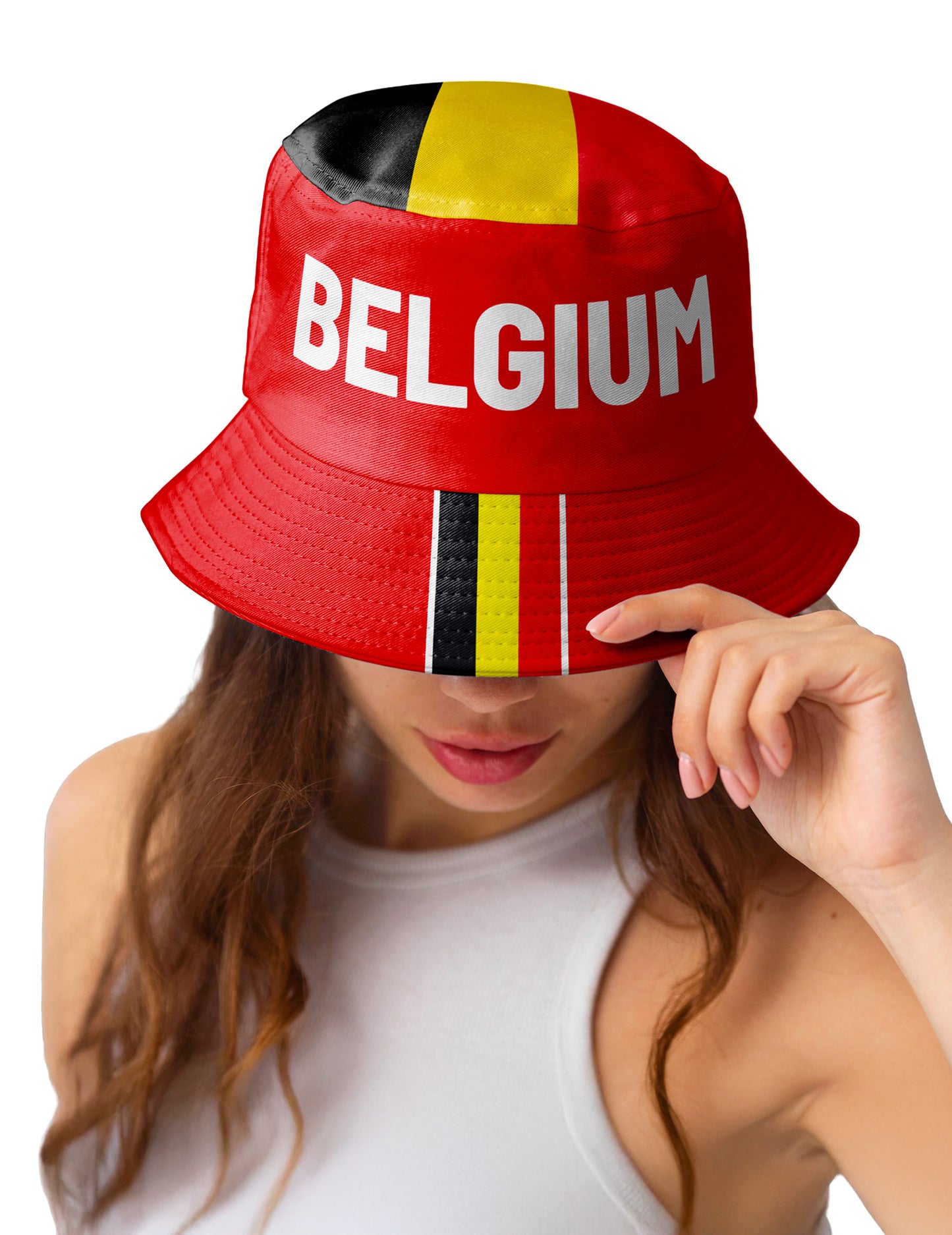 Sombrero de pescador hincha Bélgica adulto