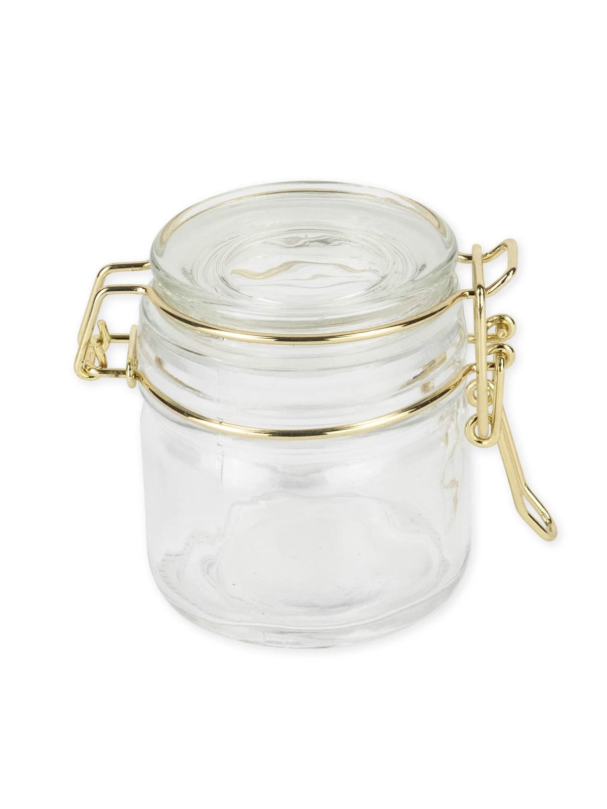 Bocal à conserve décoration de fête pour table en verre transparent et doré