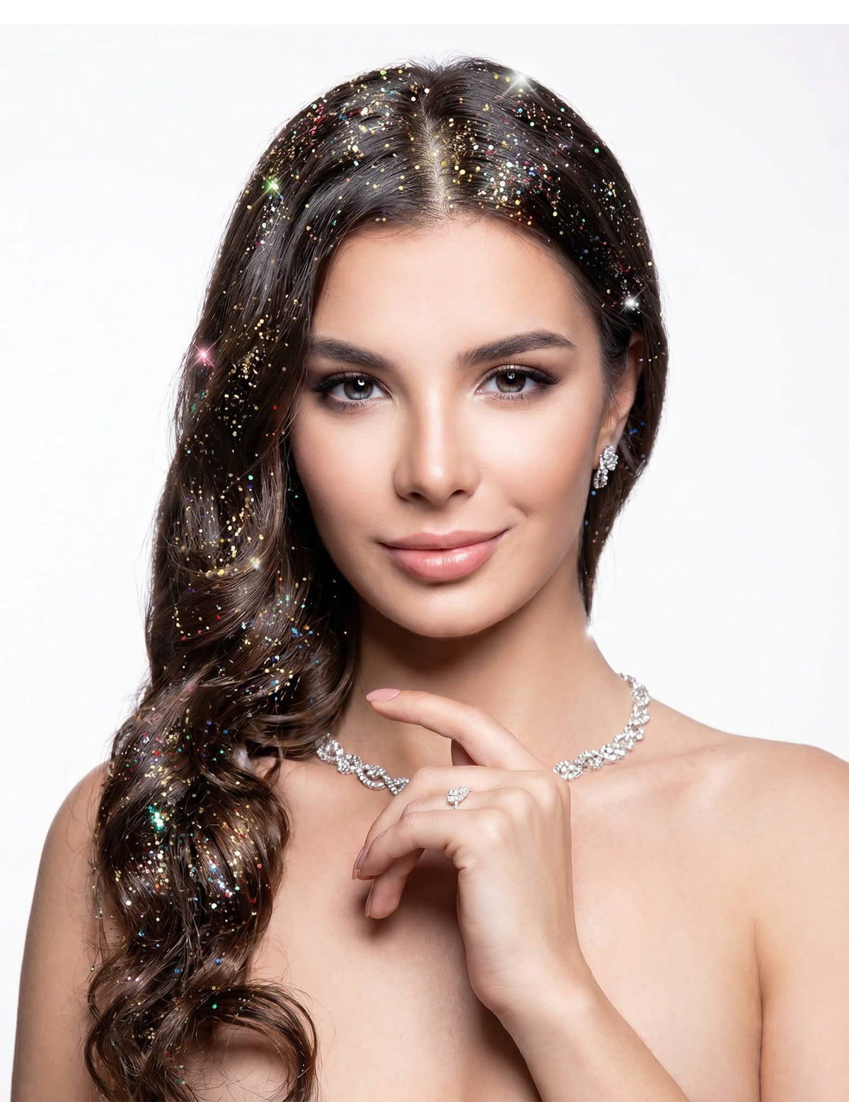 Laca con brillantina