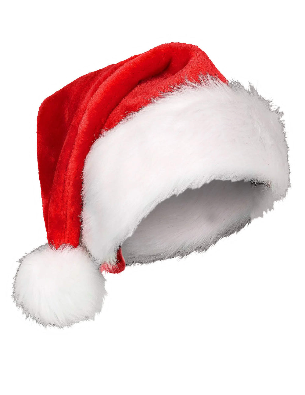 Vista de perfil del gorro de navidad