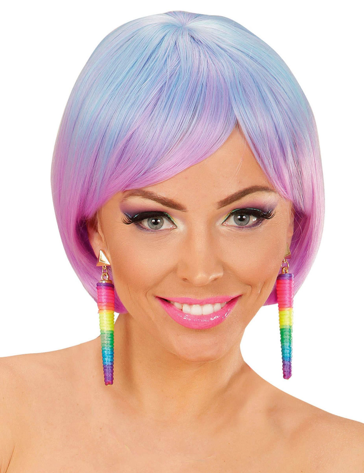 Boucles d'oreilles cones pour femme multicolores