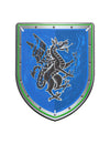 Escudo de caballero dragón azul de espuma 35 cm