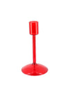 Candelabro Elegance de vidrio rojo 8,5 x 15 cm