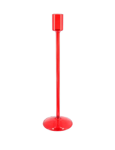 Candelabro Elegance de vidrio rojo 30 cm