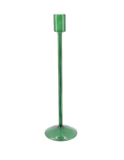 Candelabro Elegance de vidrio verde oscuro 30 cm