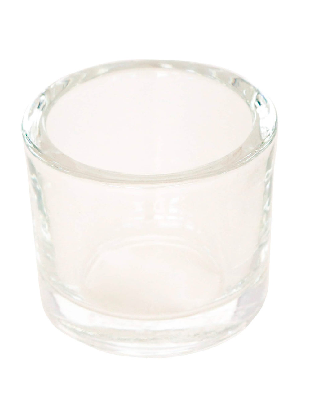 Bougeoir en verre rond pour bougie chauffe-plat transparent