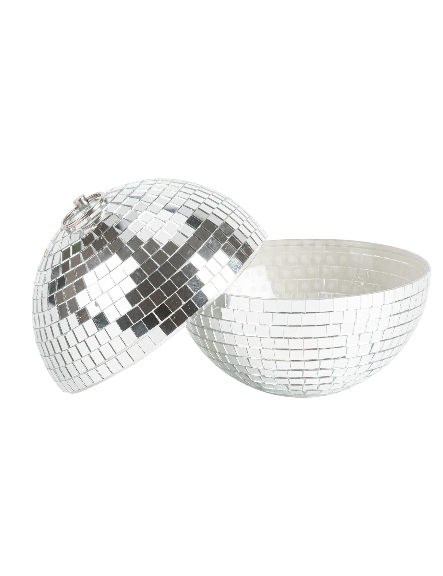Bola de espejos colgante, cristal de espejo plateado 16cm, decoración disco