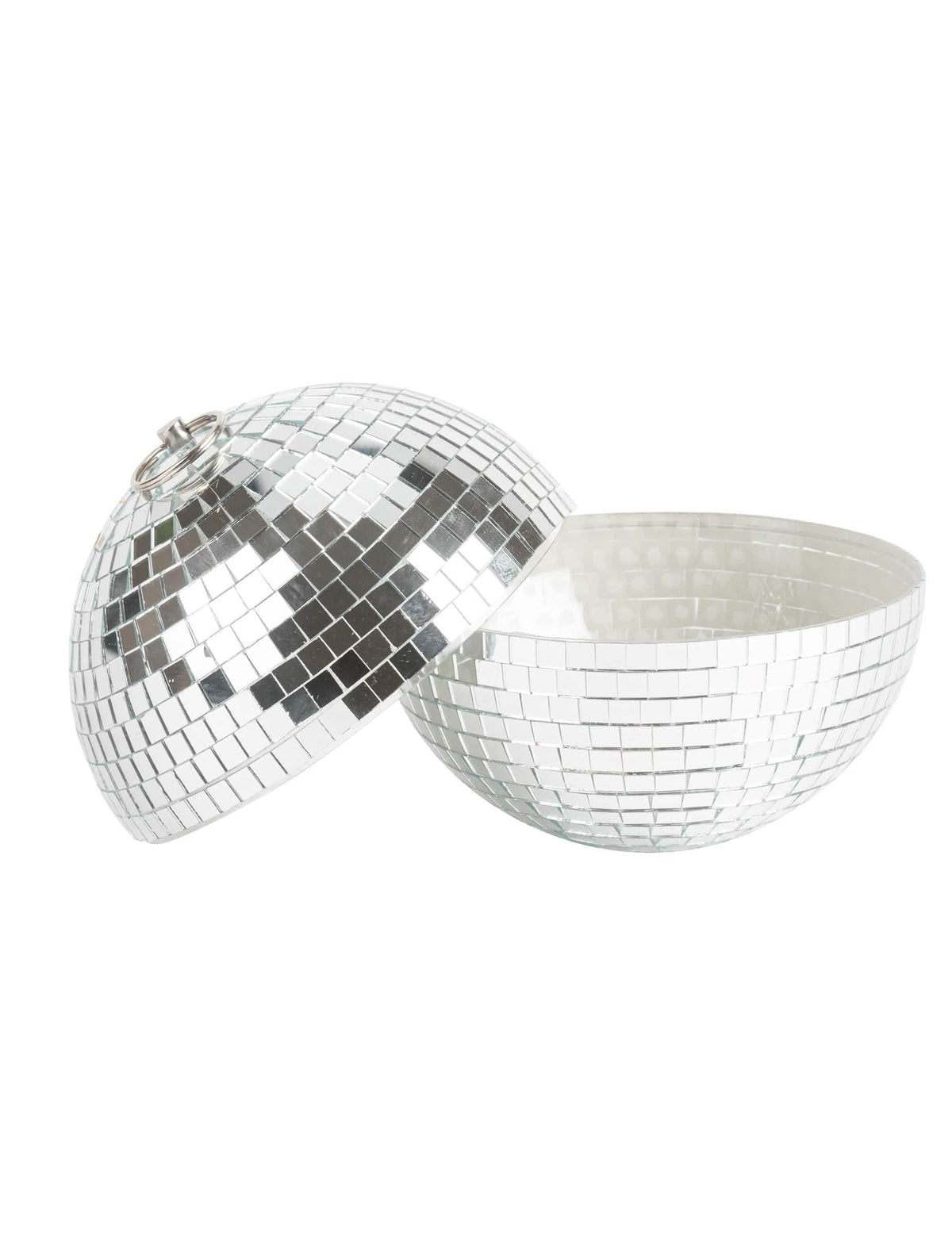 Bola de espejos colgante, cristal de espejo plateado 16cm, decoración disco