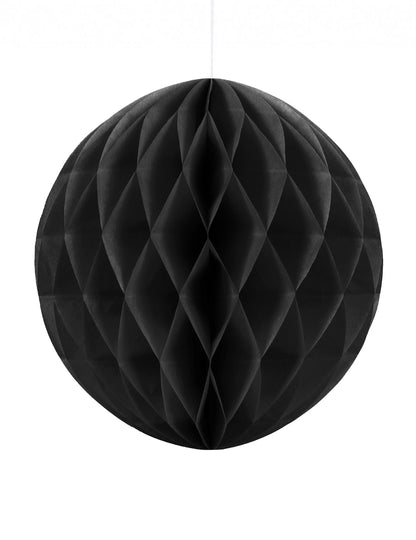 Boule en papier alvéolé noir