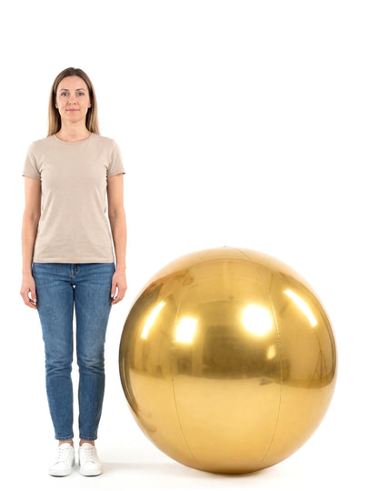 Ballon géant boule miroir dorée 90 cm