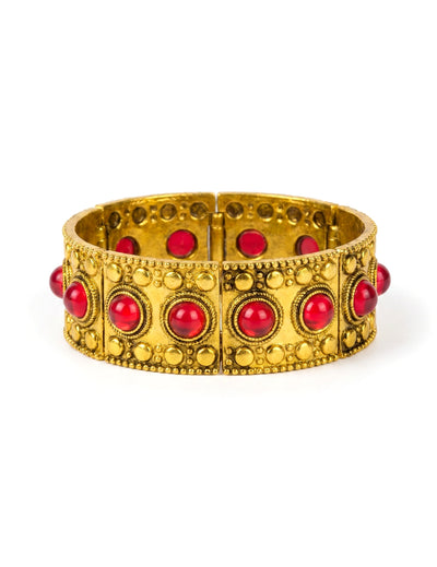 Brazalete reina medieval rojo adulto