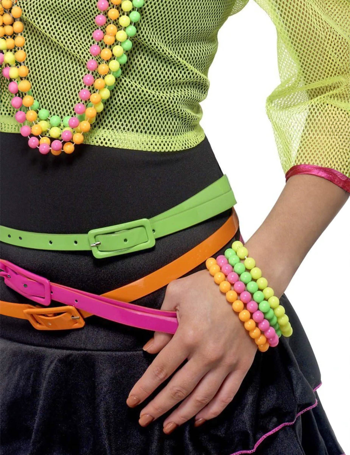Pulseras fosforito multicolores con cuentas para adulto