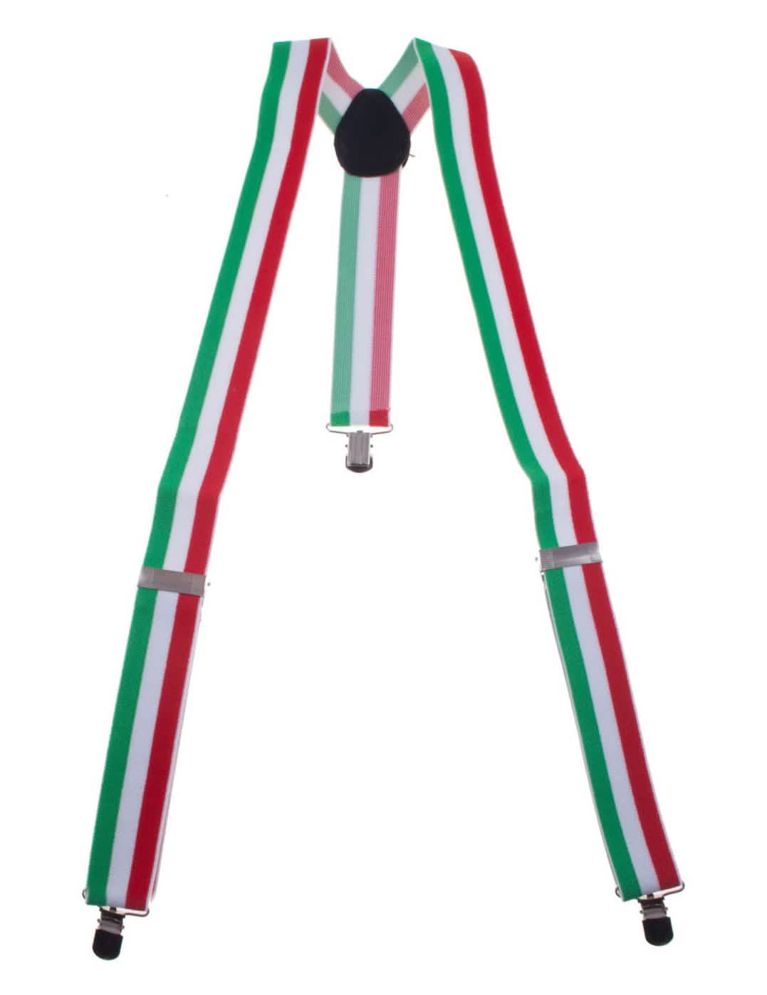 Tirantes Italia para adulto verde blanco rojo