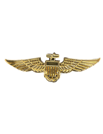 Broche pilote aviateur pour adulte dorée