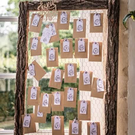 Escenificación del calendario de adviento bonitos momentos 25 bolsitas para personalizar