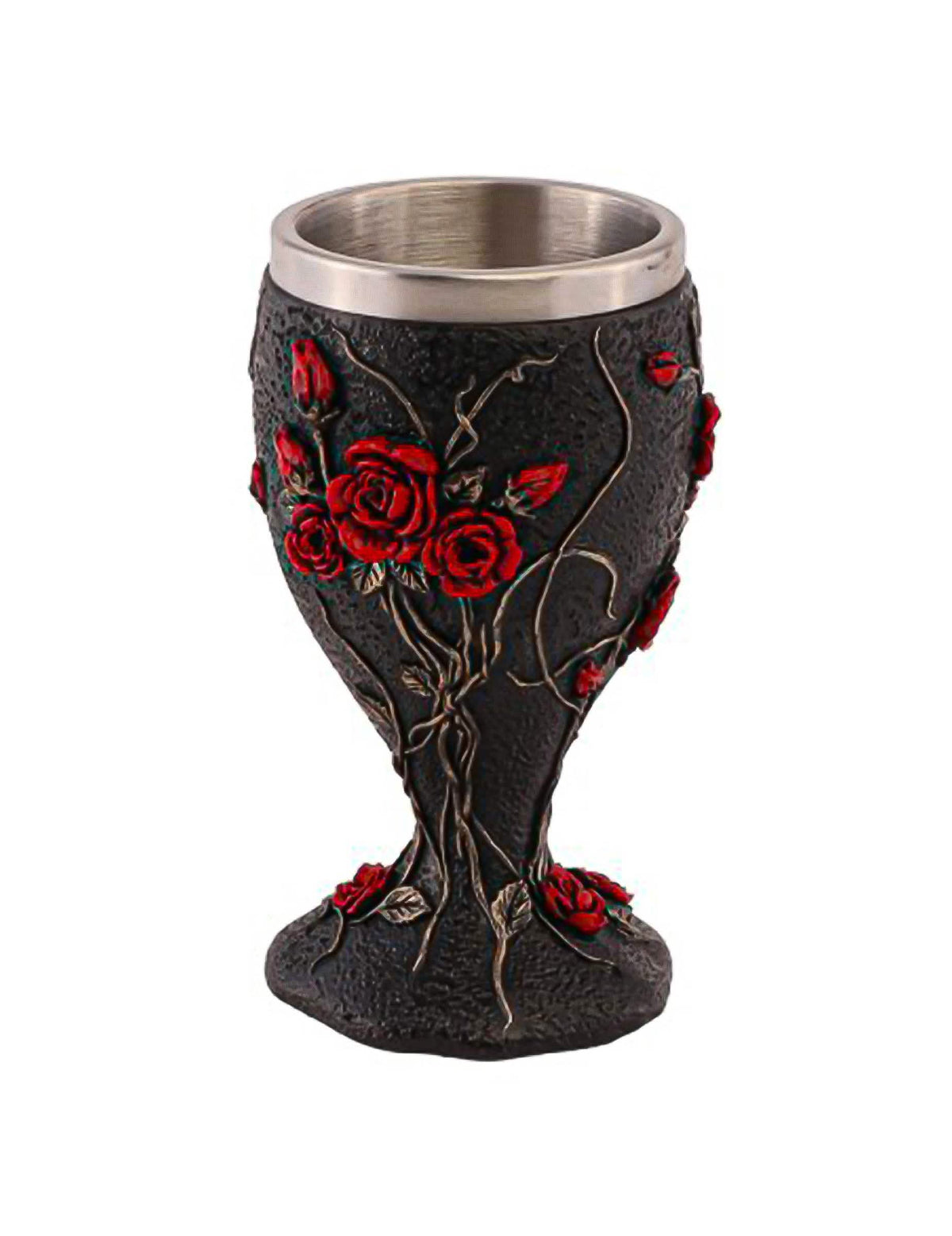 Copa cáliz decorativa de resina gótica 7 x 7 x 14,5 cm