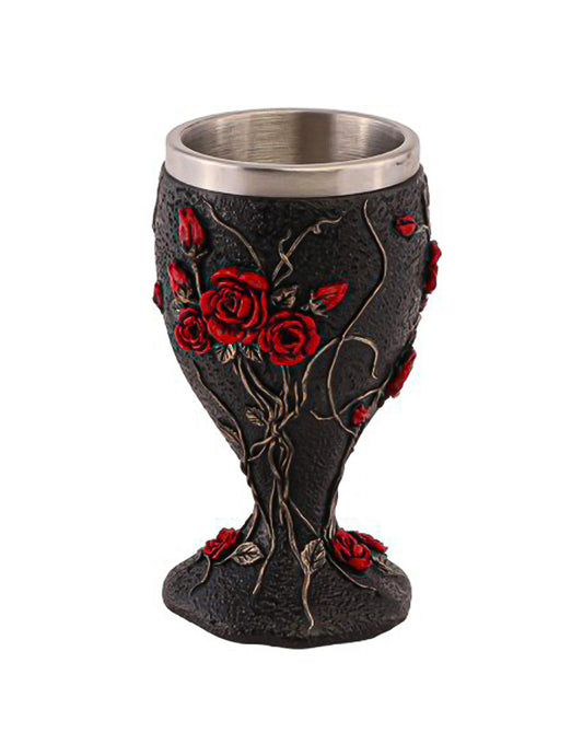 Copa cáliz decorativa de resina gótica 7 x 7 x 14,5 cm