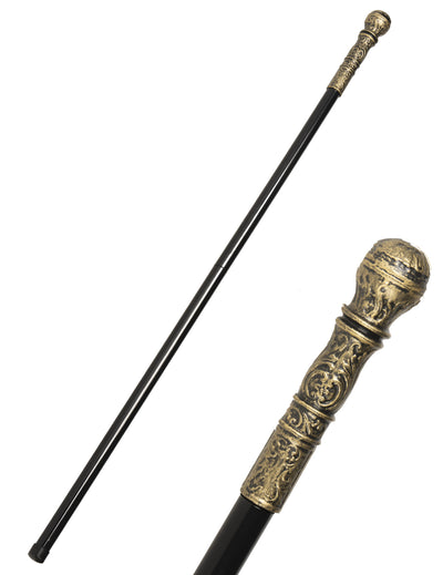 Bastón negro y dorado 108 cm
