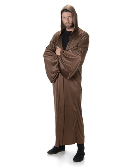 Cape marron pour adulte avec capuche et manches larges