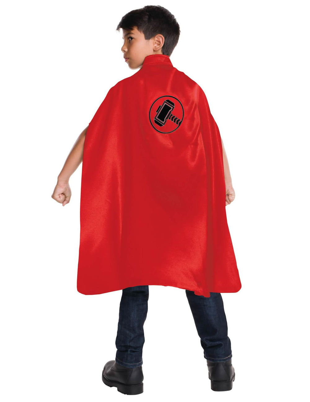 Capa Thor™ para niño roja con logo de martillo
