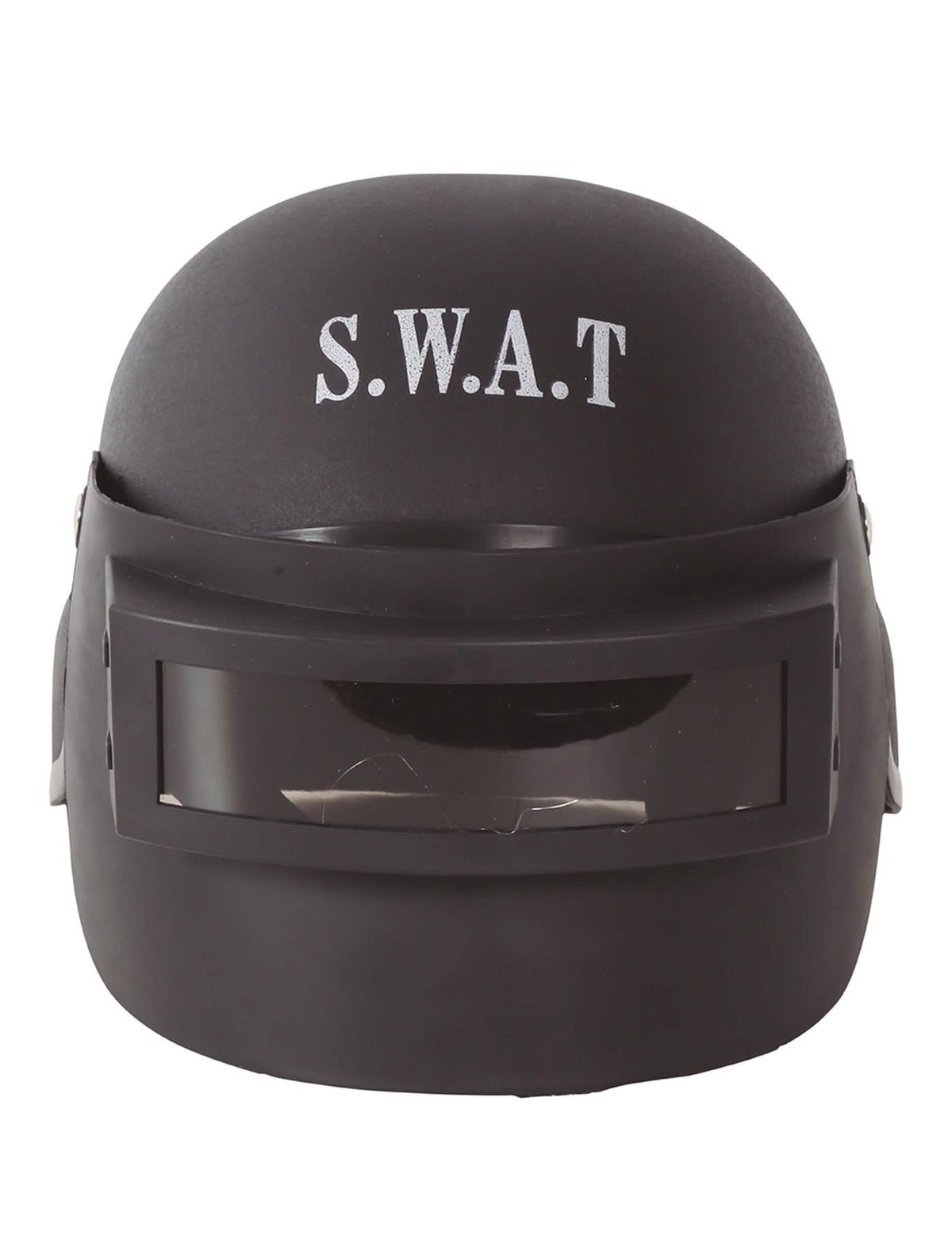 Détail du marquage S.W.A.T du casque anti émeutes SWAT