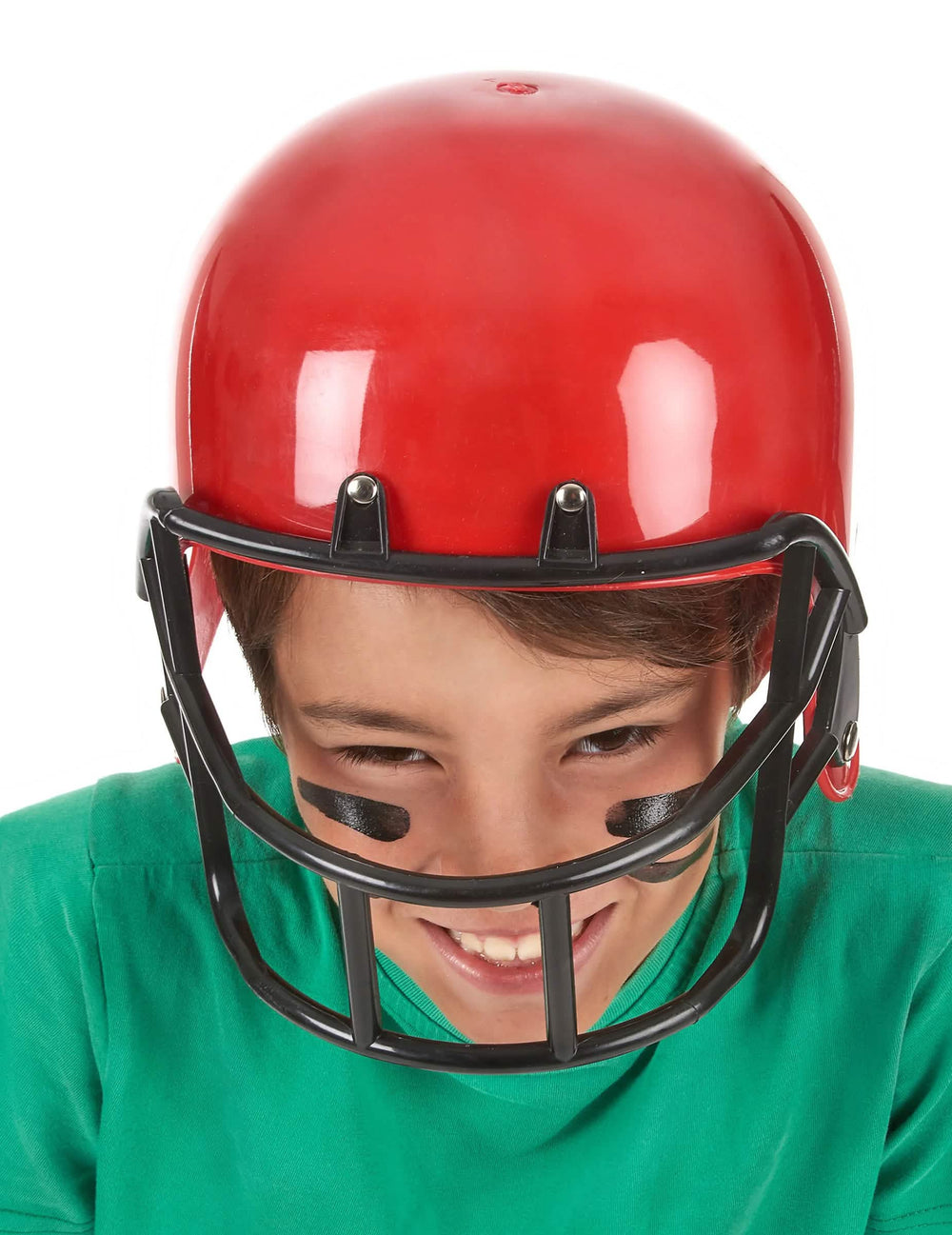 Casco de futbolista americano para niño rojo