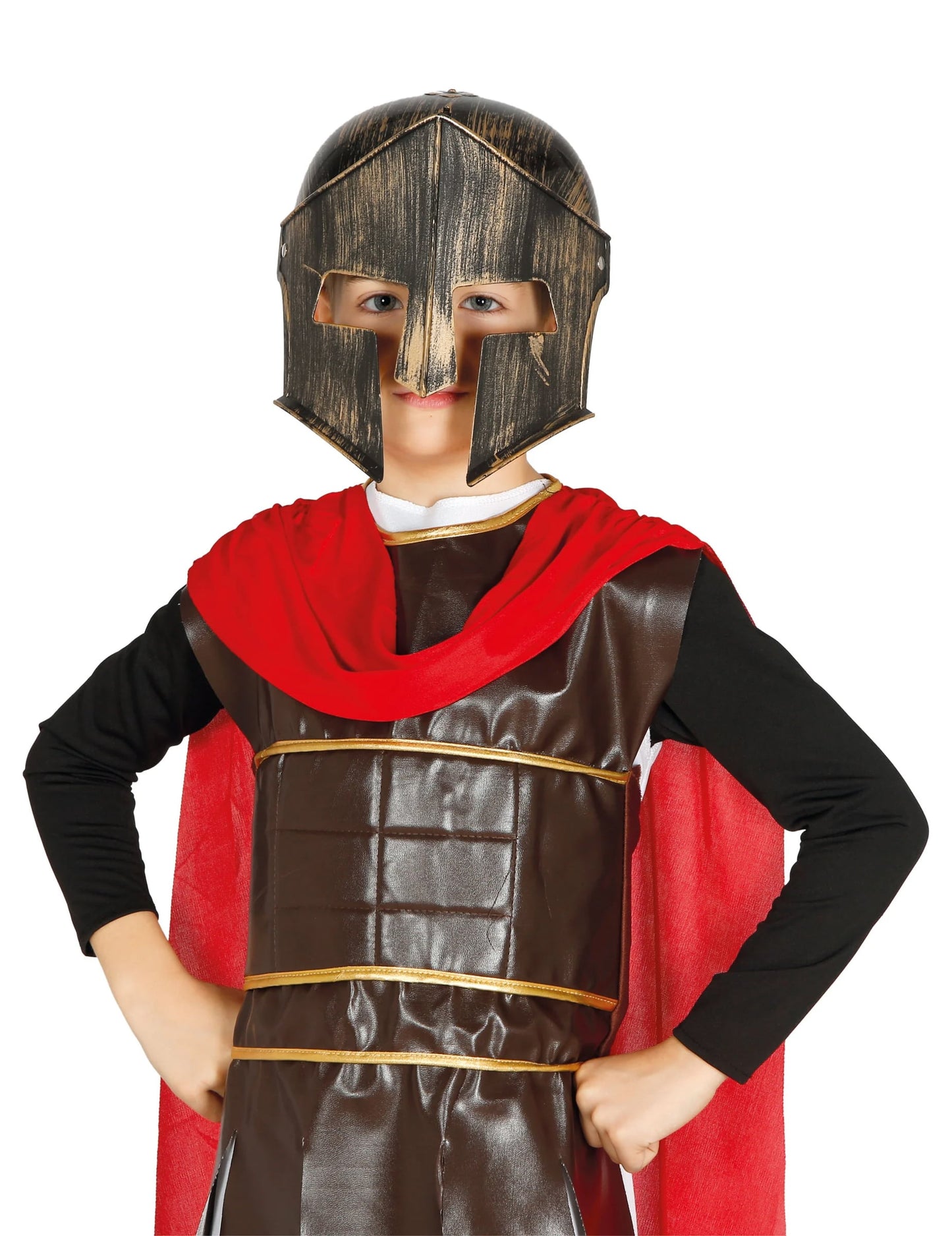 Casque de gladiateur pour enfant bronze et noir