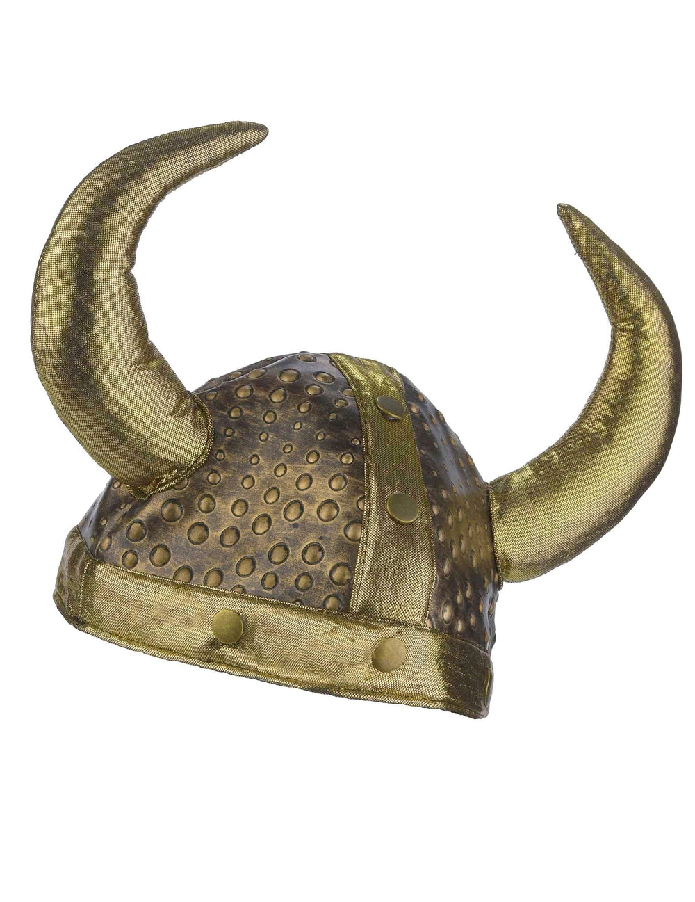 Vista de perfil del casco vikingo para adulto flexible metalizado