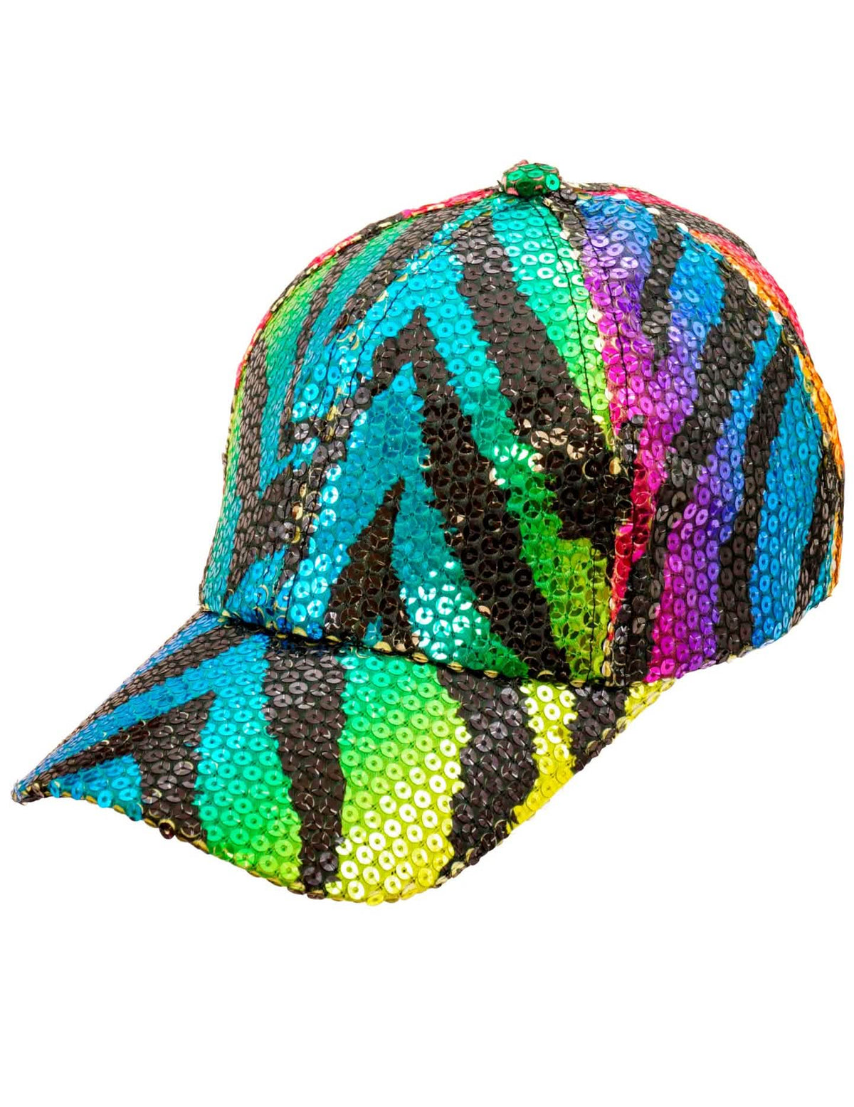 Gorro de tigre multicolor con lentejuelas para adulto