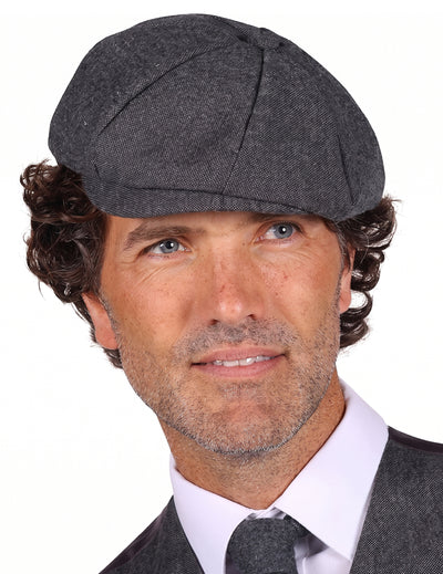 Gorra de repartidor gris años 20 para hombre