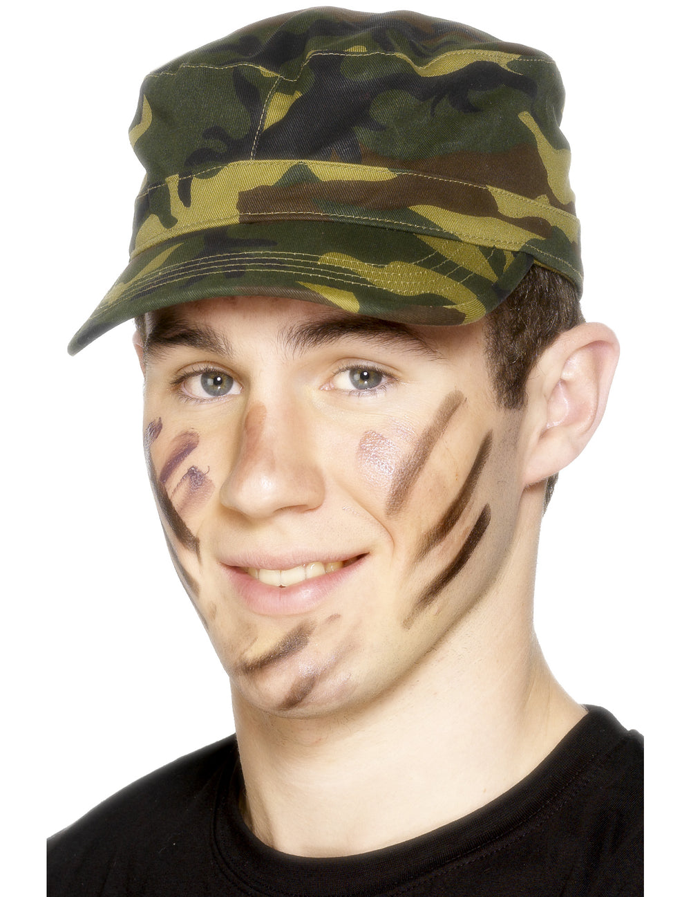 Casquette militaire pour adulte camouflage vert et marron