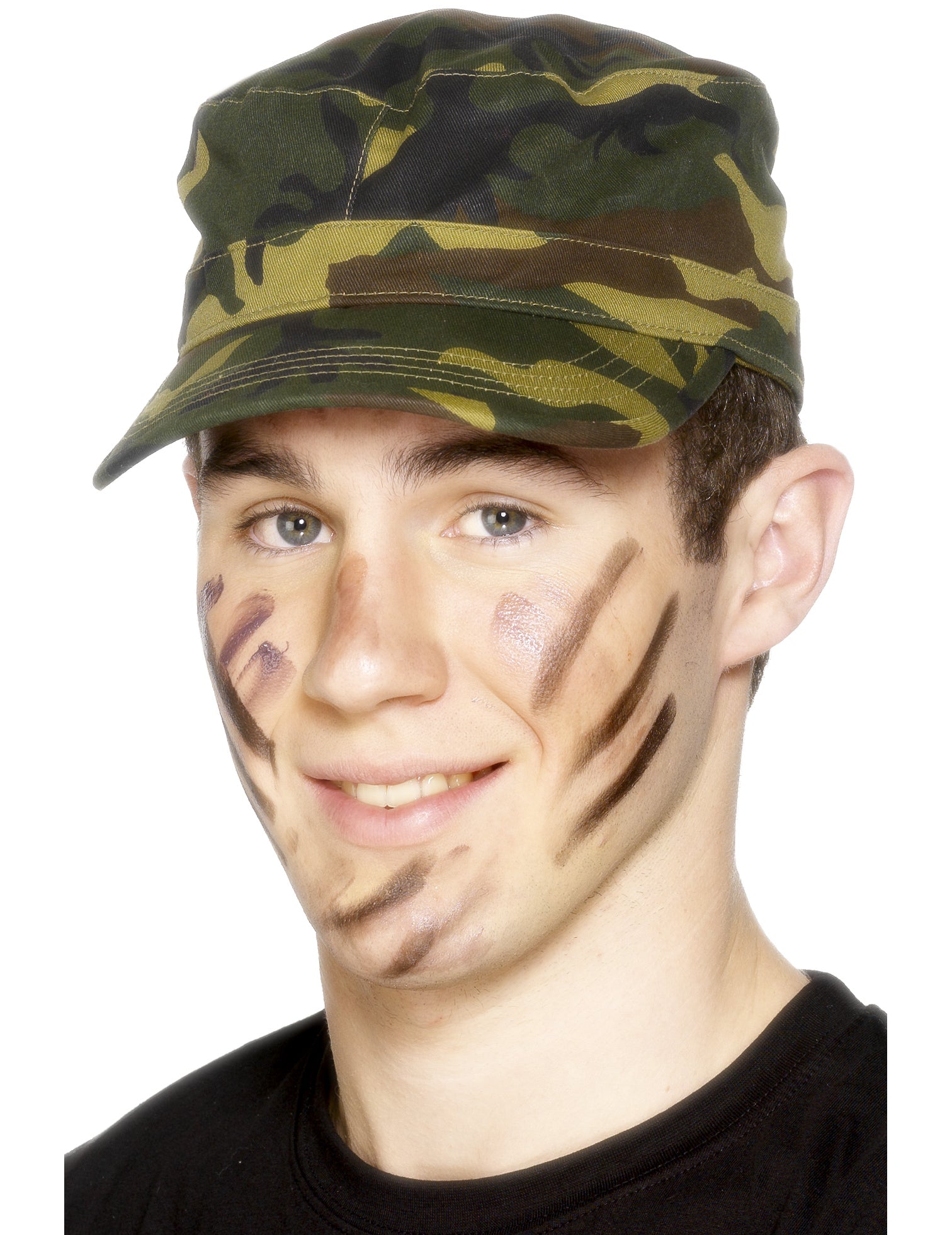 Casquette militaire pour adulte camouflage vert et marron