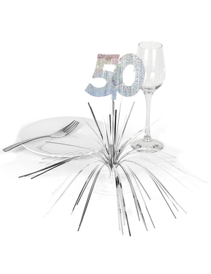 Mise en situation sur une table du centre de table 50 ans