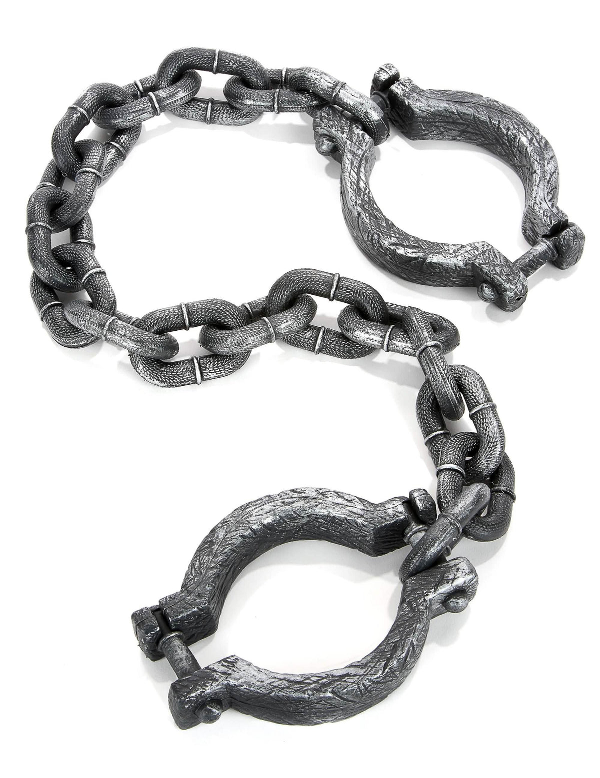 Cadena de prisionero para adulto gris efecto metal envejecido