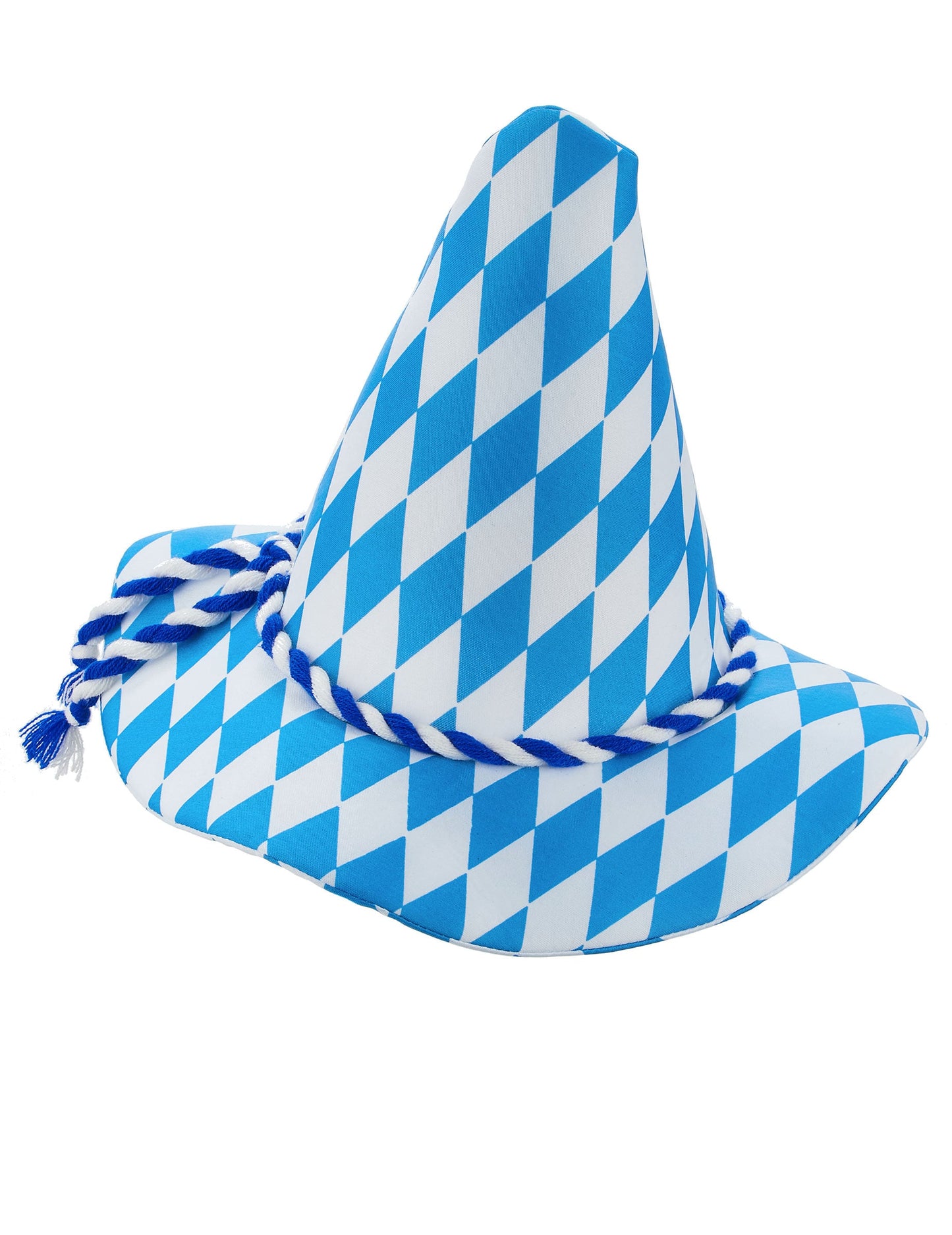 Sombrero de bávaro azul y blanco adulto