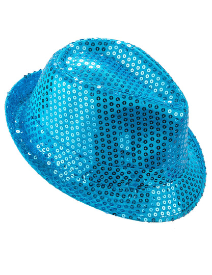 Sombrero lentejuelas azules
