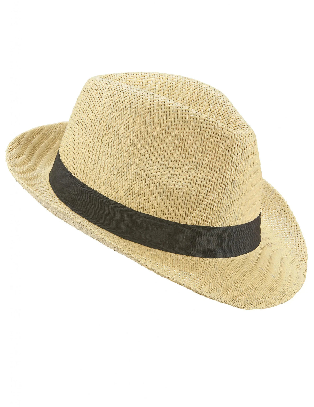 Sombrero borsalino banda negra adulto