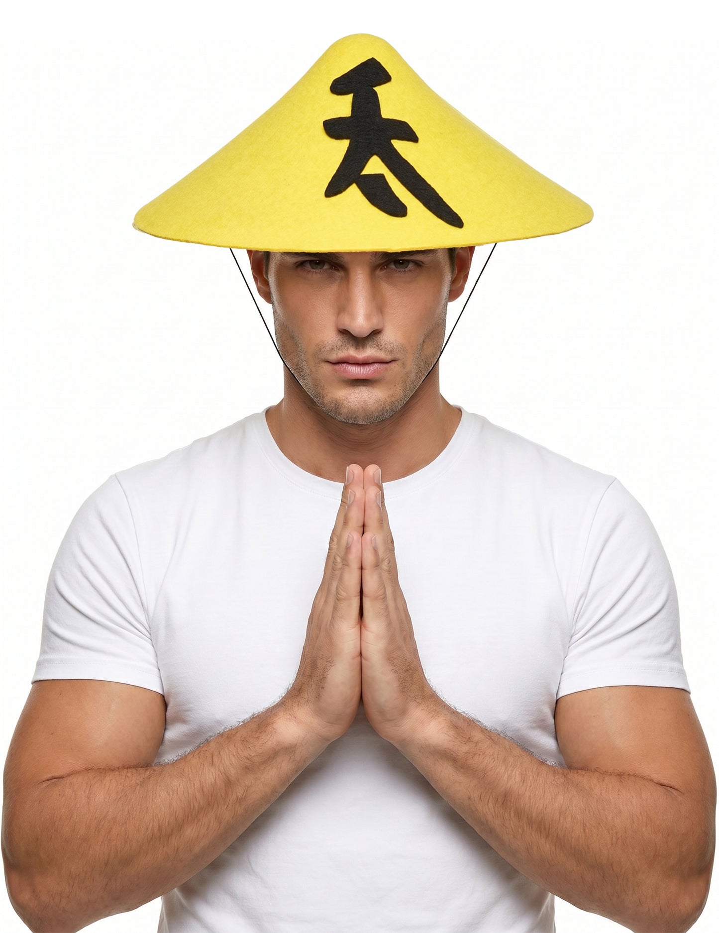 Sombrero chino amarillo adulto
