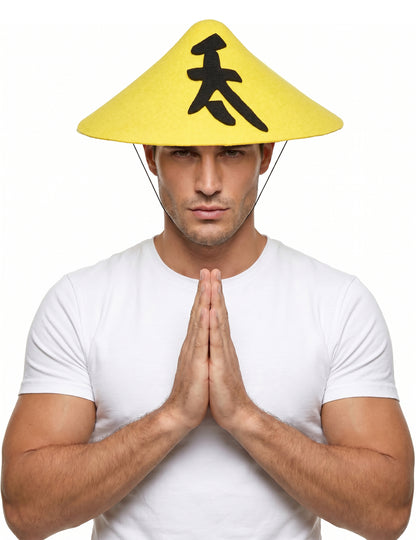 Sombrero chino amarillo adulto